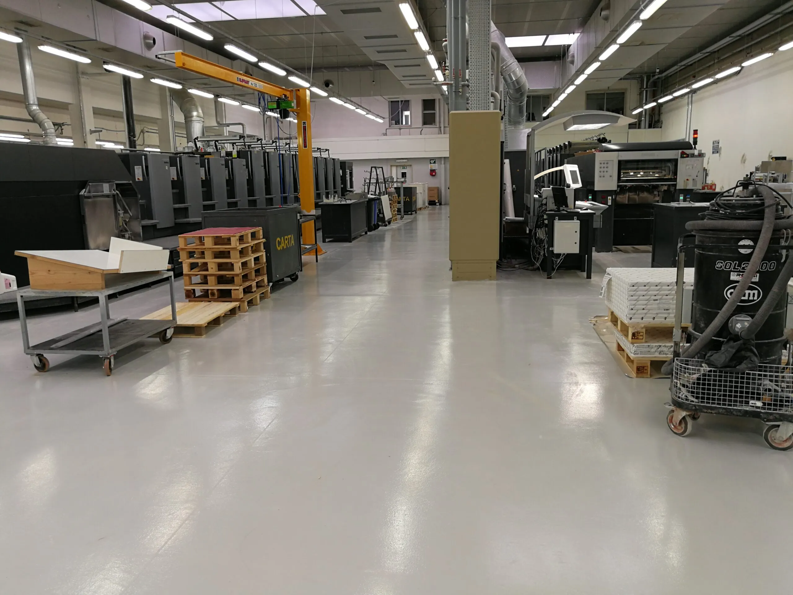 pavimenti resina per industria tipografica