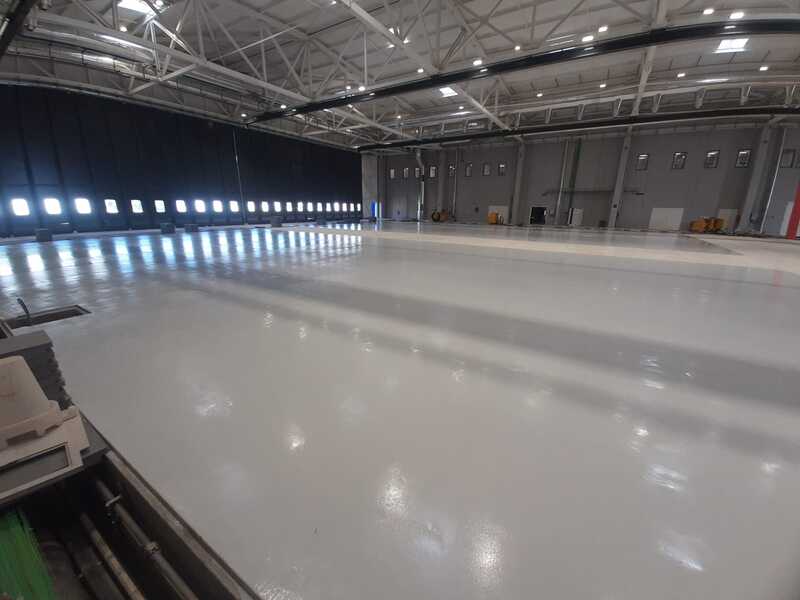 Pavimenti Prima per l'hangar di International Flight Training School a Decimomannu (CA)