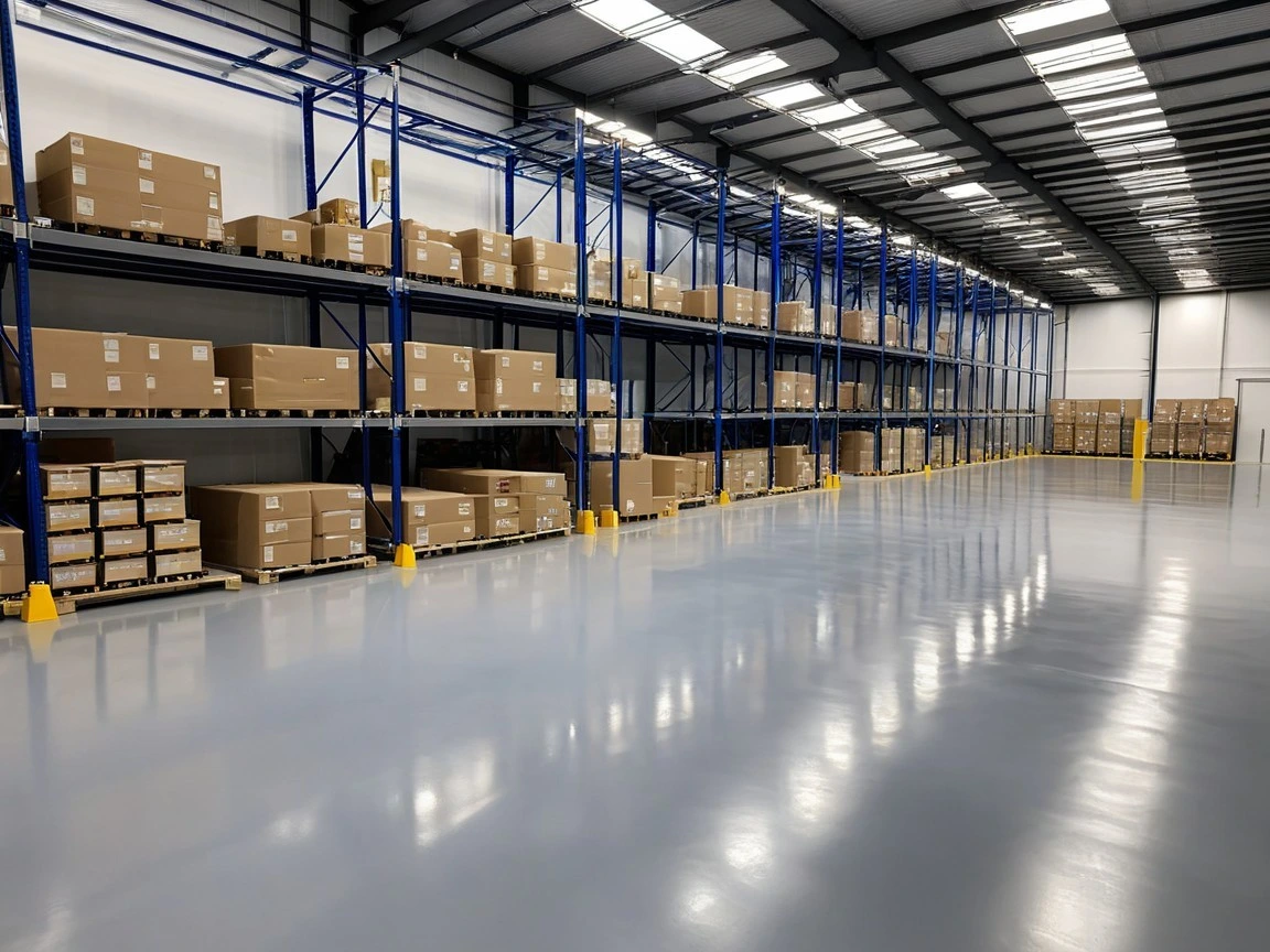 pavimento in resina per magazzino materiali in cantina vinicola