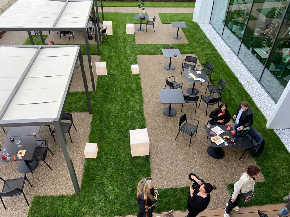 Prima Drain Stone Pavimentazione drenante outdoor area lounge cantina vinicola