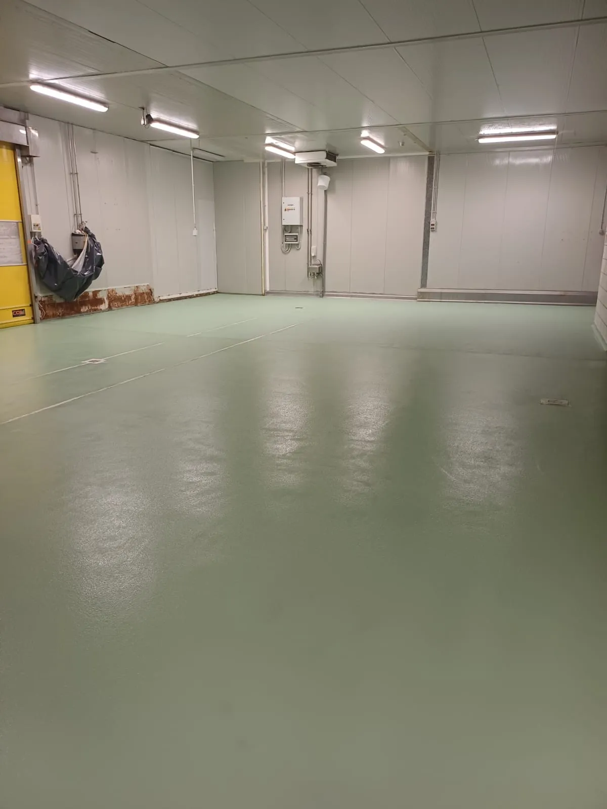 Salumificio Scarlino- Sistema di pavimentazione in cemento poliuretanico, autolivellante, sabbia di quarzo, resina