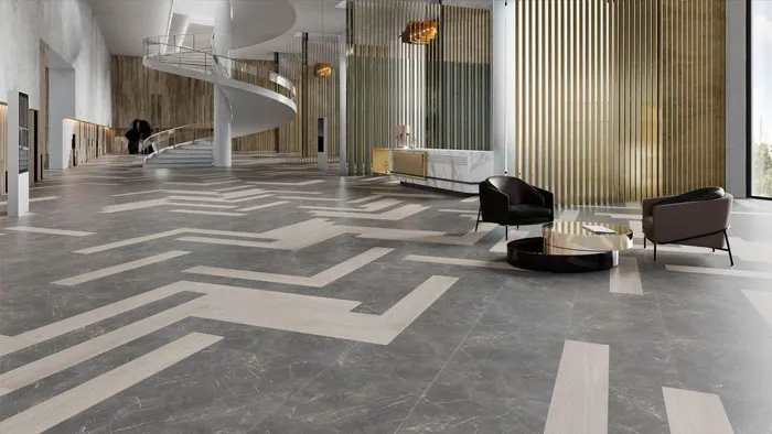 PVC soluzione tecnica LTV Luxury Vynil Tile- hotel